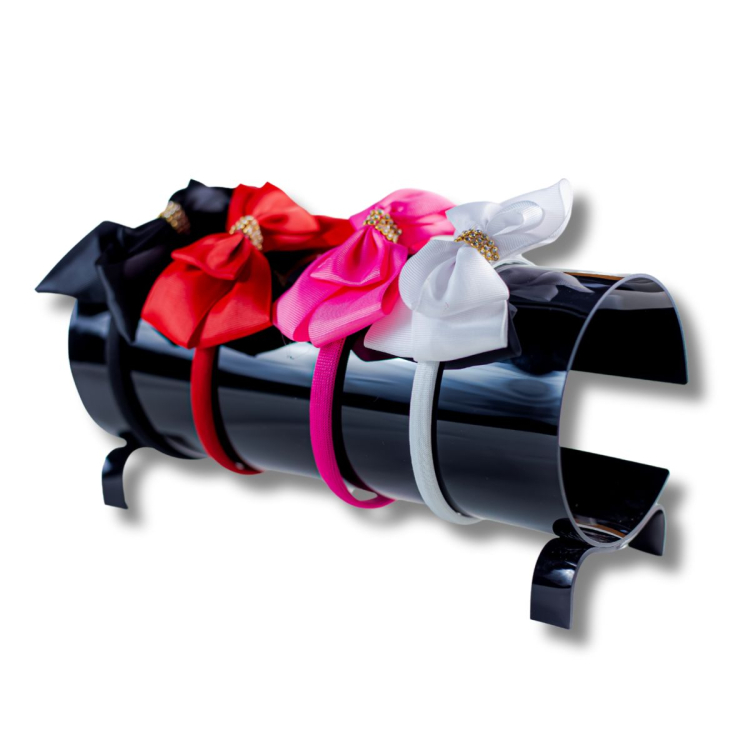 Expositor Para Tiara 29cm Acrílico - Preto 1