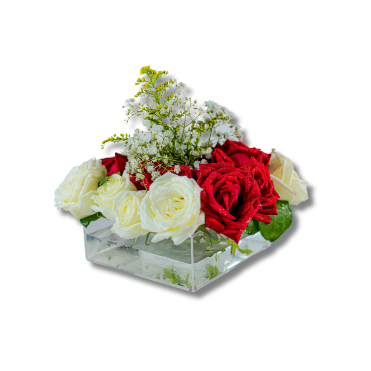 Vaso De Flores Em Acrílico 3mm Elegância Moderna Centro Mesa 16 x 16 x 6 1