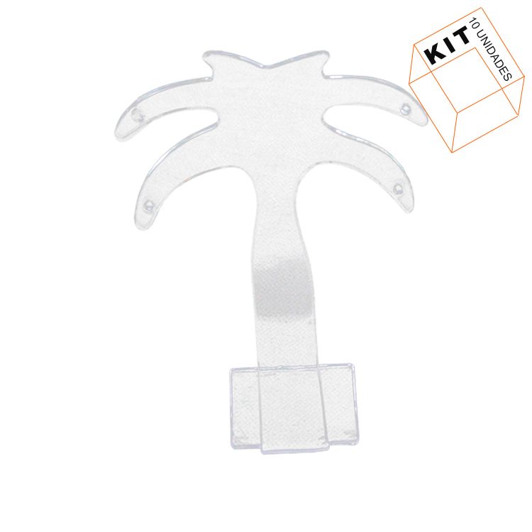 Expositor de Brinco Coqueirinho Transparente - 10 unidades 1
