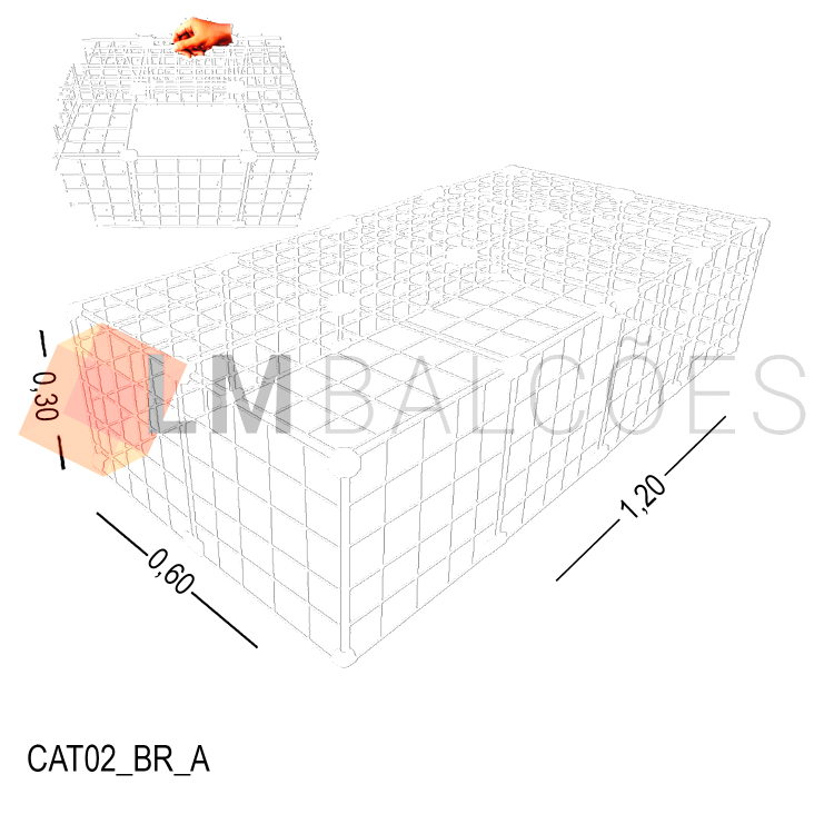 Cercadinho Para Pet Tela Aramada com teto 1,20 X 0,60 X 0,30 Branco 1