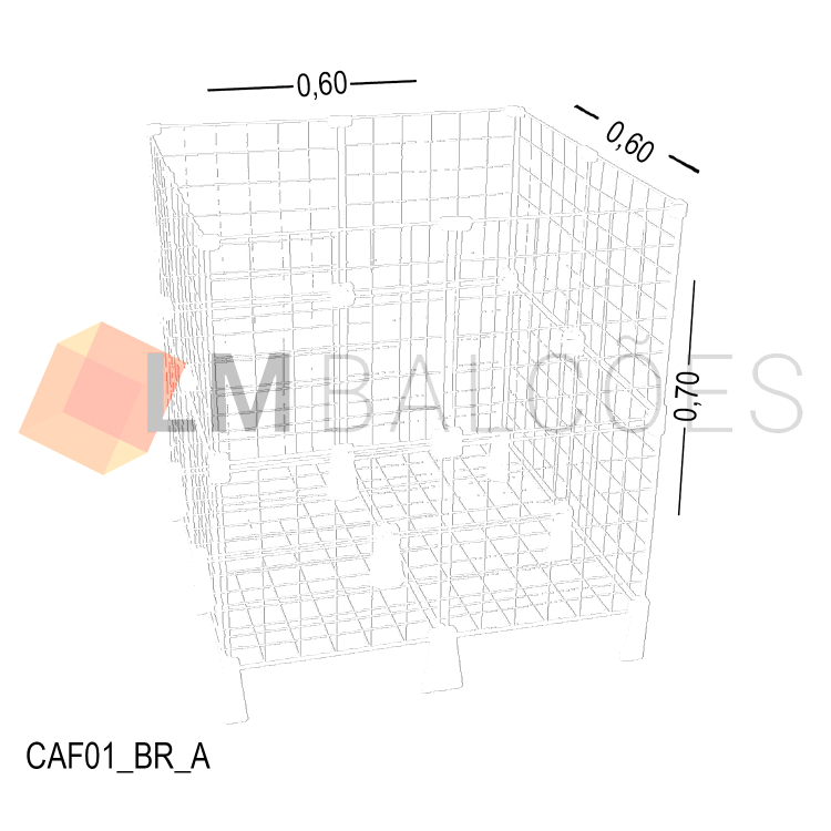 Cercadinho Para Animais Com Fundo - 0,60 x 0,70 x 0,60 Branco 1