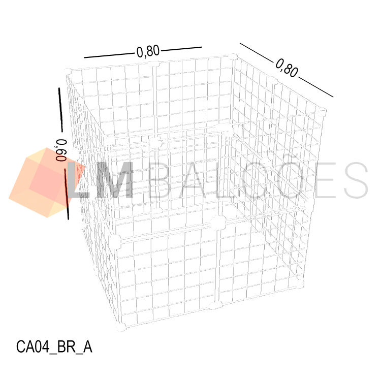 Cercadinho Para Animais Tela Aramada BRANCA 0,60 X 0,60 X 0,60 1
