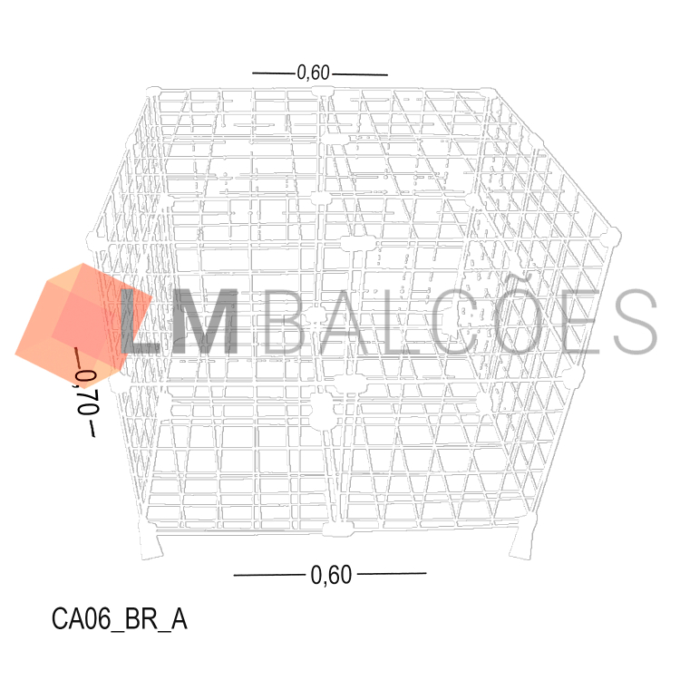 Cercadinho Para Pet Tela Aramada  0,60 x 0,70 x 0,60 - Branco 2
