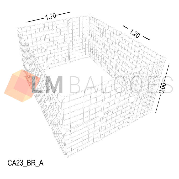 Cercadinho Para Animais Tela Aramada - 1,20 x 0,60 x 1,20 BRANCO 1