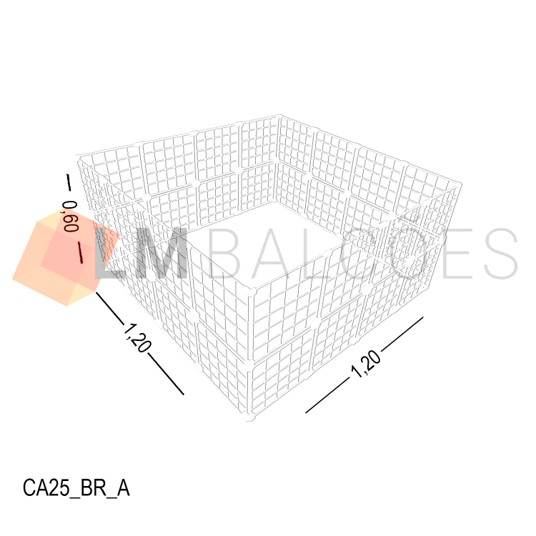 Cercadinho Aramado Branco Para Pet - 1,20 X 0,60 X 1,20m 1