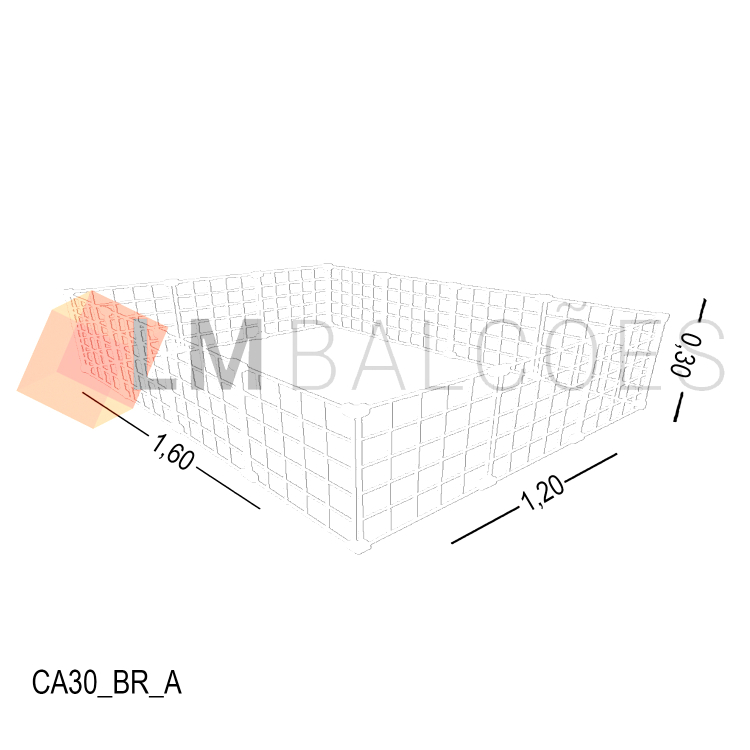 Cercadinho Para Animais Tela Aramada - 1,60 x 0,30 x 1,20 Branco 1