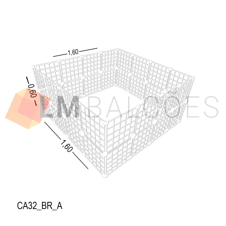 Cercadinho com Tela Aramada - 1,60 X 0,60 X 1,60 - BRANCO 2