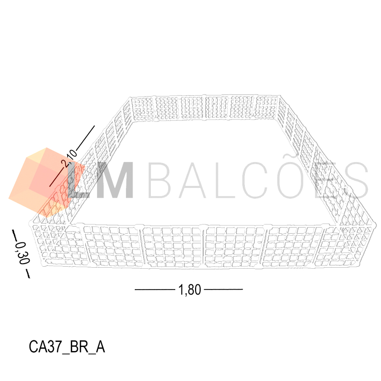 Cercadinho Para Pet Tela Aramada  2,10 X 1,80 X 0,30 - Branco 1