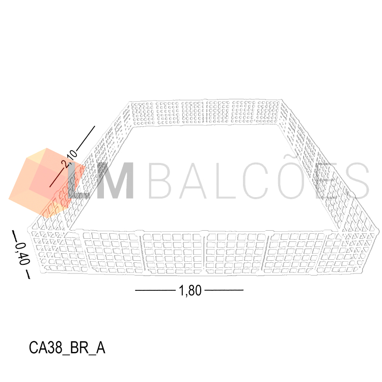 Cercadinho Para Pet Tela Aramada 2,10 X 1,80 X 0,40 Branco 1