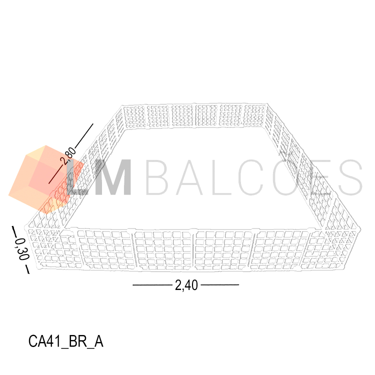 Cercadinho Para Pet Tela Aramada - 2,40 x 0,30 x 2,80 Branco 2
