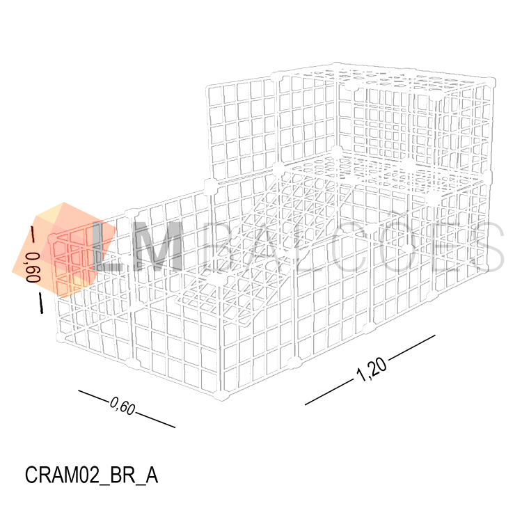 Cercadinho Aramado Branco com Teto e Rampa Para Pet - 1,20 X 0,60 X 0,60m 1