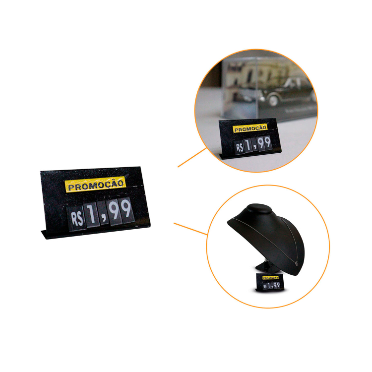 Porta Preço Etiqueta Magnética Imã Suporte Base Grande 1