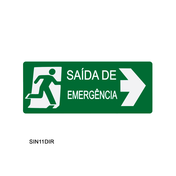 Placa de Sinalização Saída de Emergência (Direita) 1