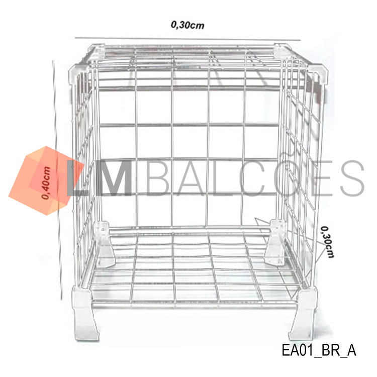 Expositor Aramado - 0,30 x 0,40 x 0,30 BRANCO 1