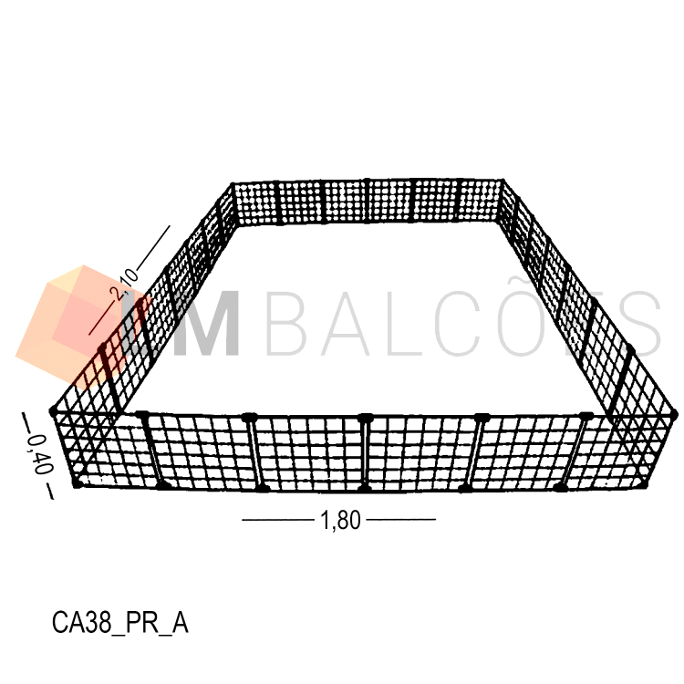 Cercadinho Para Pet Tela Aramada 2,10 X 0,40 X 1,80 1