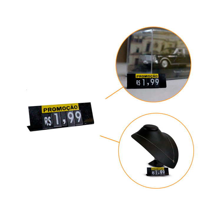 Porta Preço Etiqueta Magnética Imã Suporte Base Pequena 1