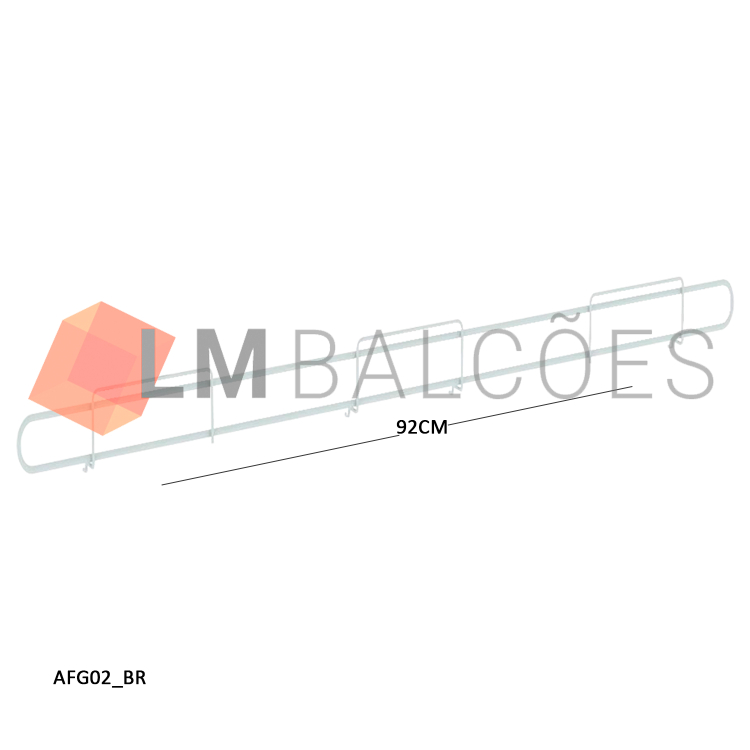 Aparador Reto p/ Gôndola 92cm - Branco 1
