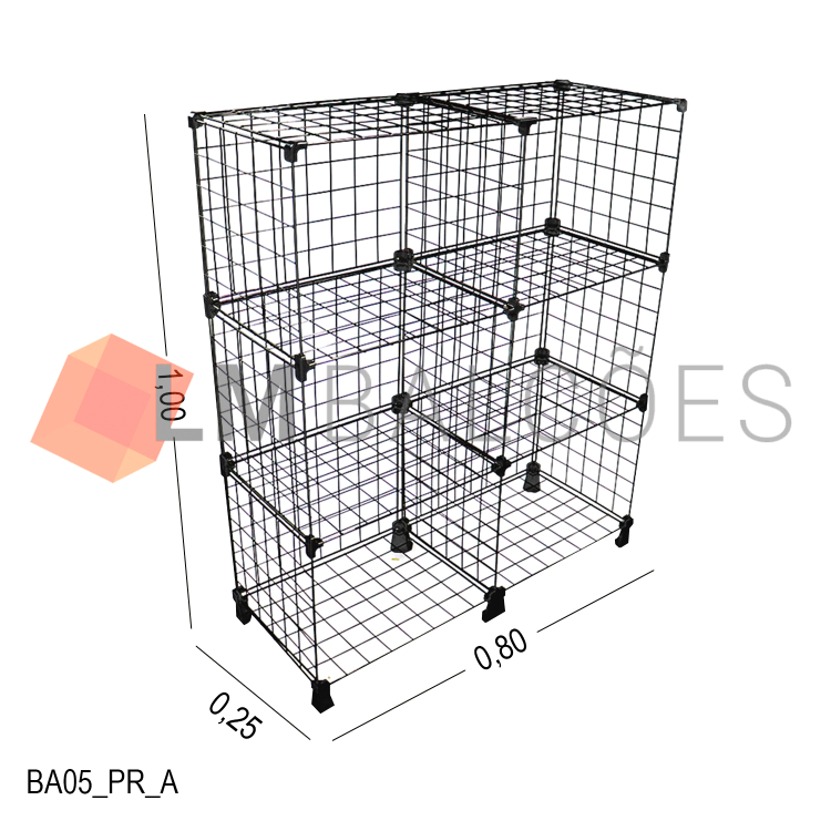 Balcão Aramado - 0,80 x 1,00 x 0,30 M 1