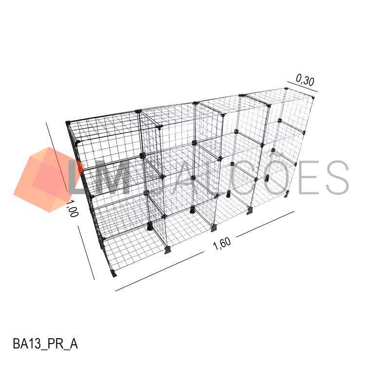 Balcão Aramado - 1,60 x 1,00 x 0,30 1