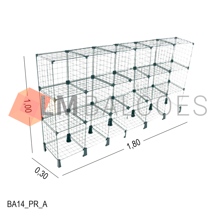 Balcão Aramado 1,80 X 1,00 X 0,30 1