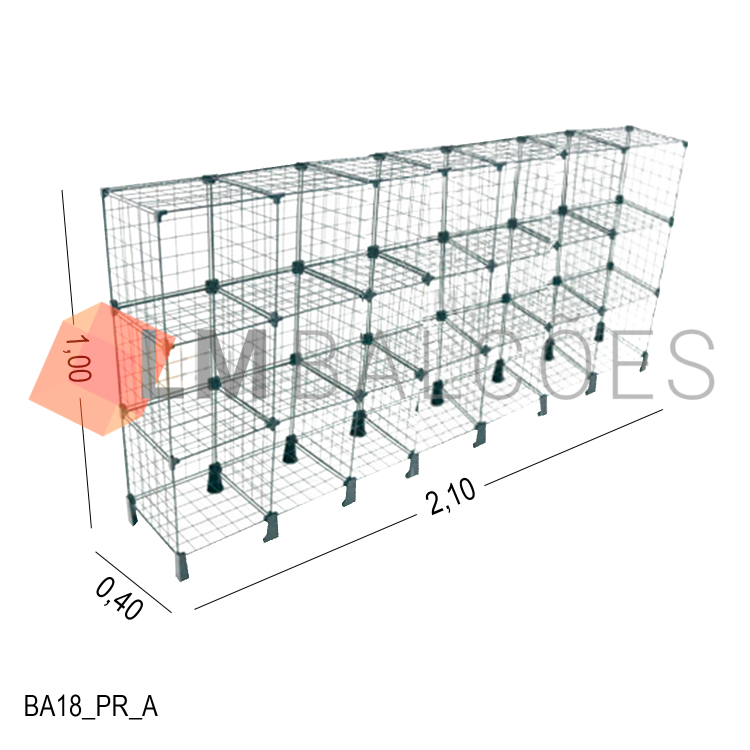Balcão Aramado - 2,10 x 1,00 x 0,40 1