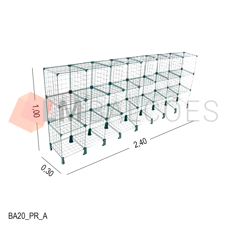Balcão Aramado - 2,40 x 1,00 x 0,30 1