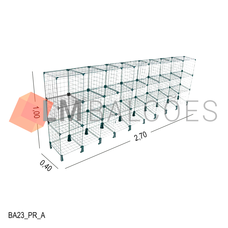 Balcão Aramado - 2,70 x 1,00 x 0,40 1