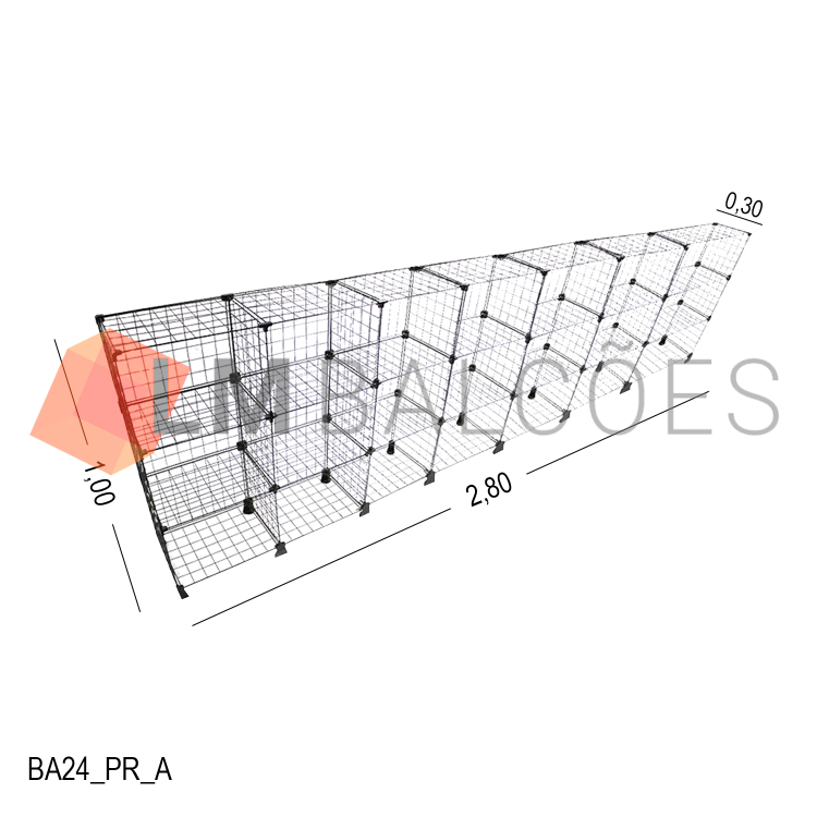 Balcão Aramado - 2,80 x 1,00 x 0,30 1
