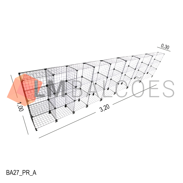Balcão Aramado - 3,20 x 1,00 x 0,30 1