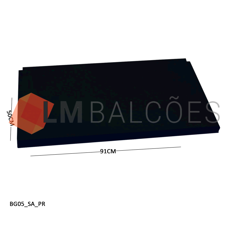 Bandeja p/ Gôndola SA 50 x 91cm - Preta 1