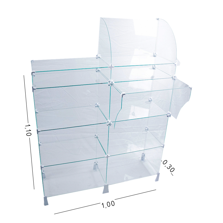 Balcão de Vidro Caixa 1,00 x 1,10 x 0,30 Branco 1