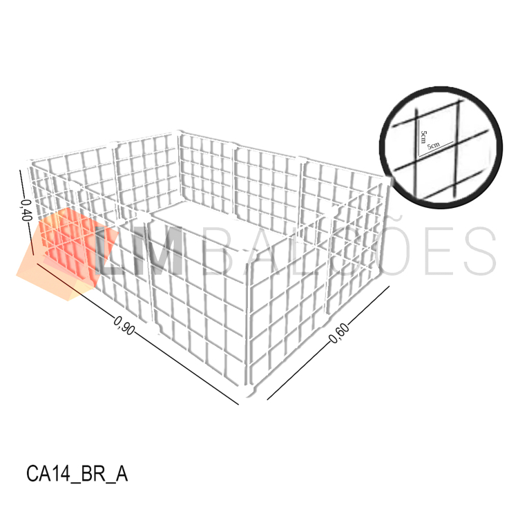 Cercadinho Aramado Branco Para Pet - 0,90  X 0,40 X 0,60m 1