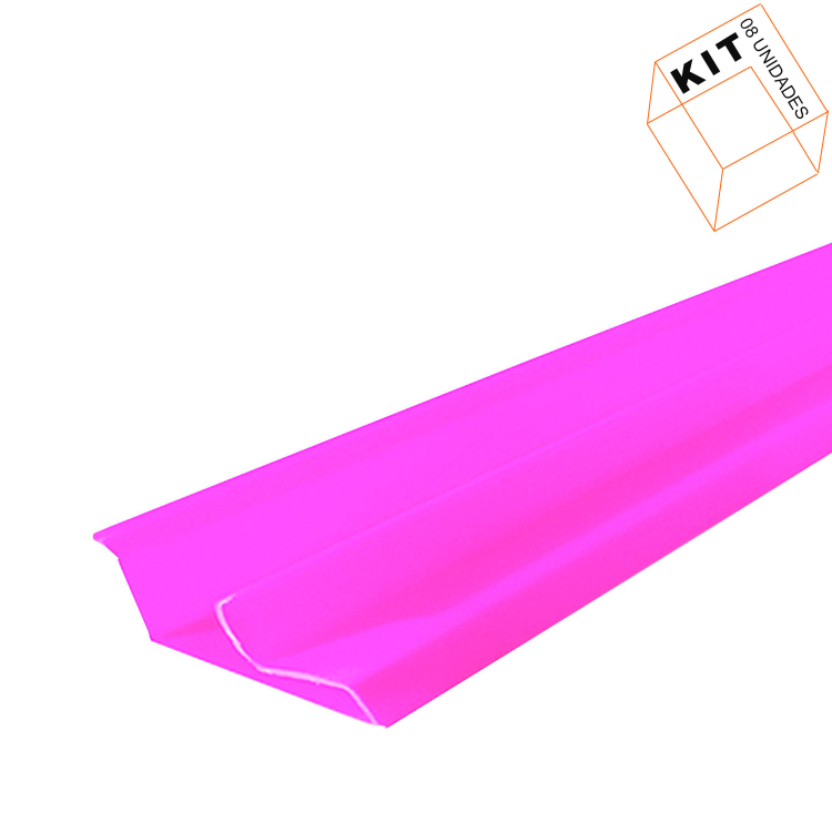 Canaleta De Pvc Rosa Para Painel Canaletado  91cm - 08 Unid 1