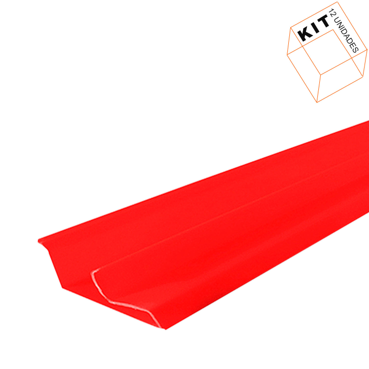 Canaleta De Pvc Vermelha Para Painel Canaletado - 91 Cm- 12 Unid 1