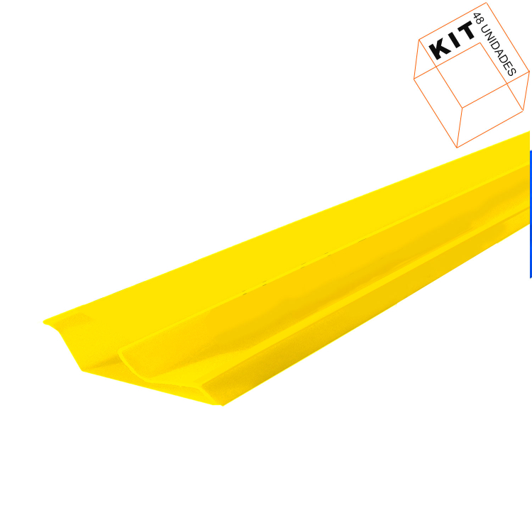 Canaleta De Pvc Amarela Para Painel Canaletado 122cm - 48 Unid. 1