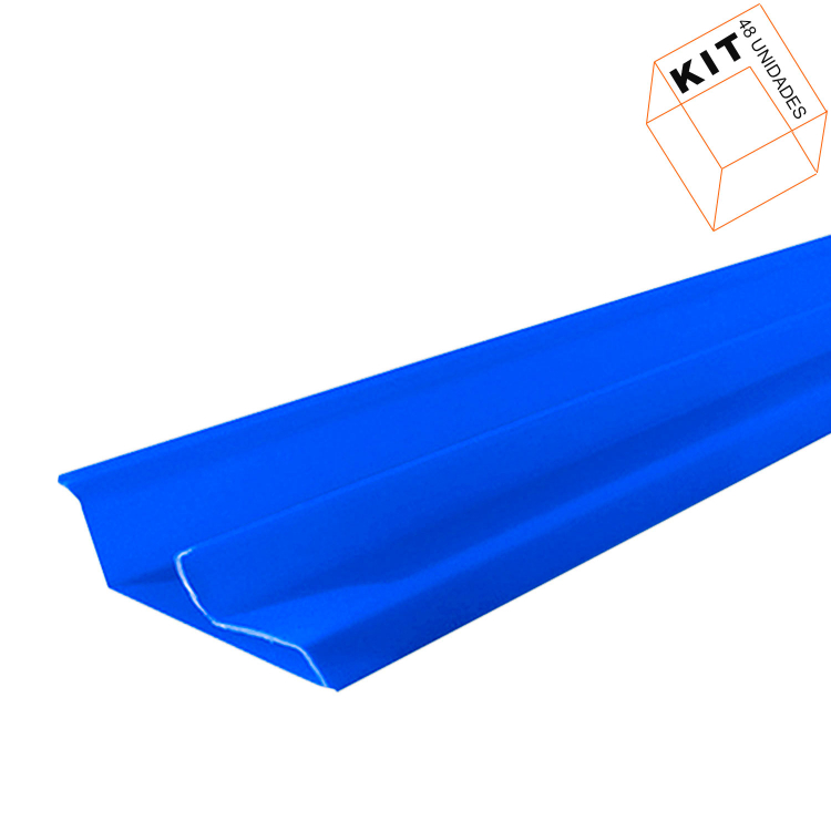 Canaleta De Pvc Azul Para Painel Canaletado 122cm - 48 Unid. 1