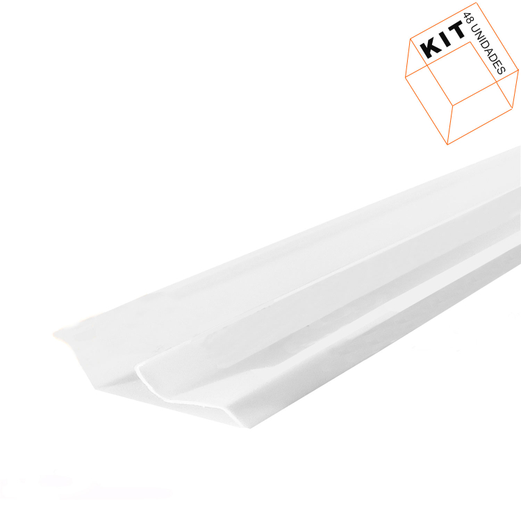 Canaleta De Pvc Branca Para Painel Canaletado 122cm - 48 Unid. 1