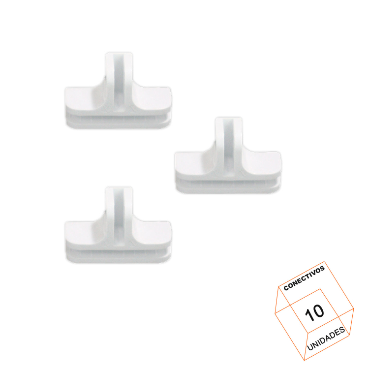 Conectivo T Vazado Branco - 10 Unidades 1