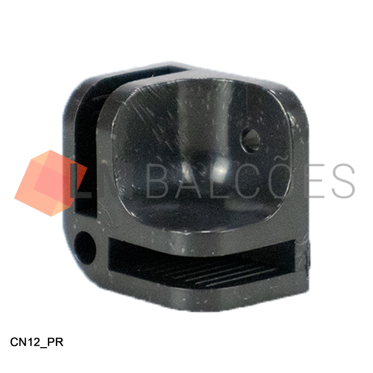 Conectivo 1/8 F c/ Furo - Preto 1