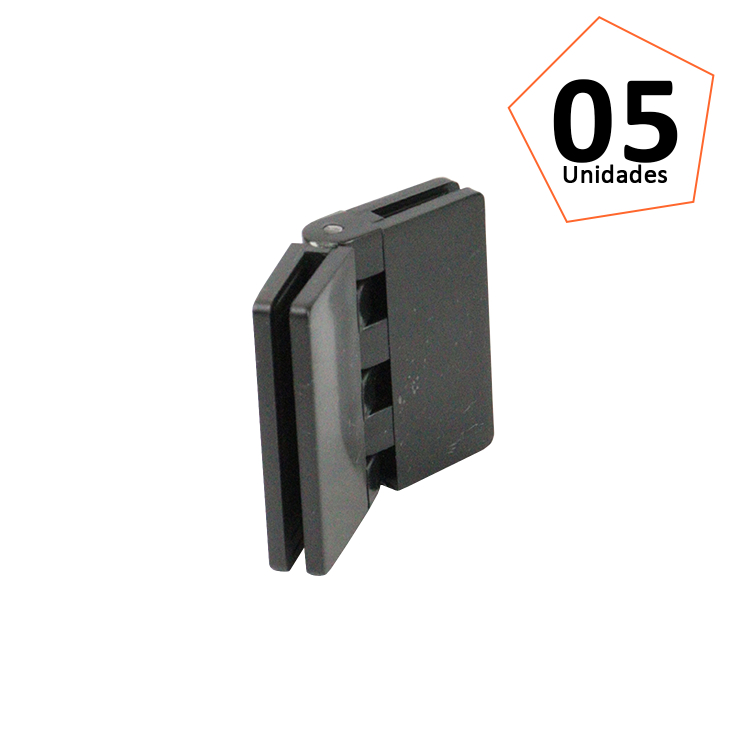Conectivo Dobradiça Grande Preta - 5 Unidades 1