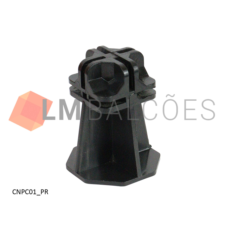 Pé Conectivo Centro 1/1 (7 cm) - Preto 1