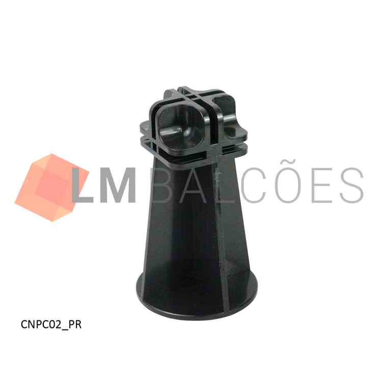 Pé Conectivo Centro 1/1 (10cm) - Preto 1
