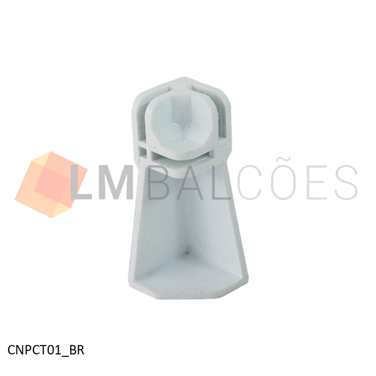 Pé Conectivo Canto 1/8 F (7 cm) - Branco 1