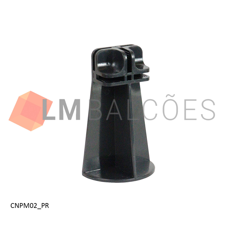 Pé Conectivo Meio 1/4 F (10cm) - Preto 1