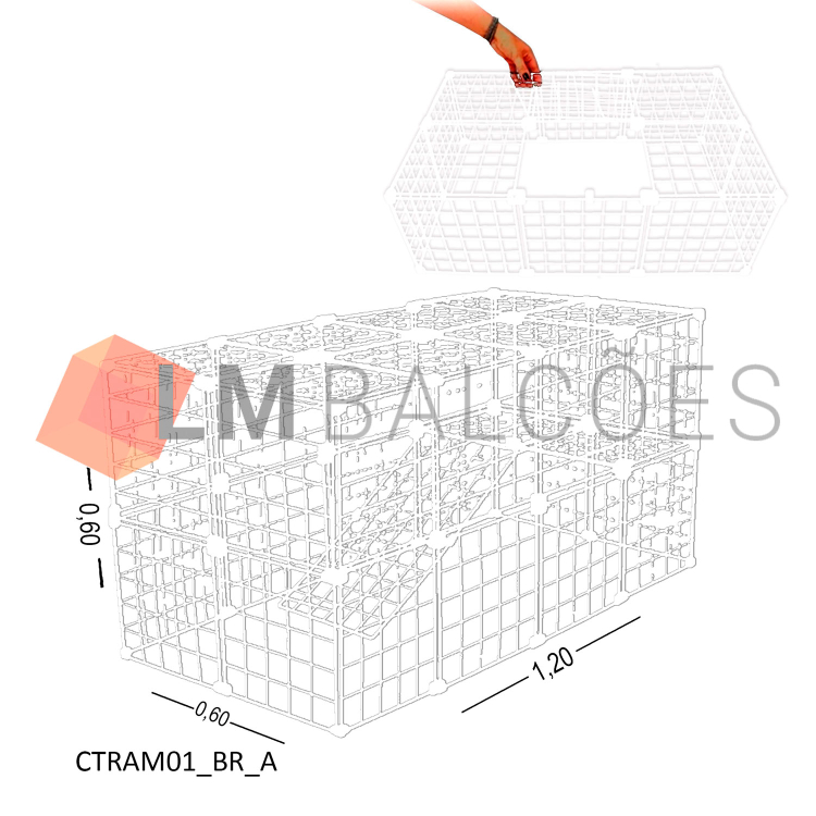 Cercadinho Aramado Branco com Teto e Rampa Para Pet - 1,20 X 0,60 X 0,60m 1