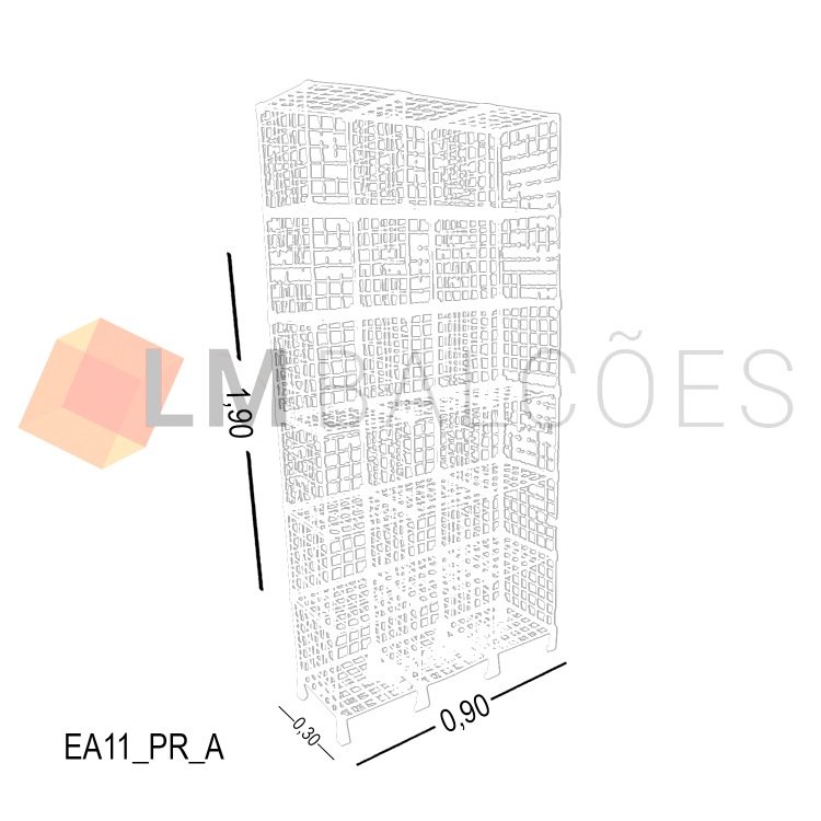 Estante Aramada Branca - 0,90 x 1,90 x 0,30m 1