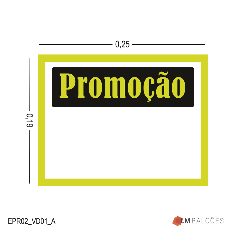 Etiqueta Grande Promoção Reutilizável em PVC 24,0 x 18,0cm Pacote c/ 10 - Verde 1
