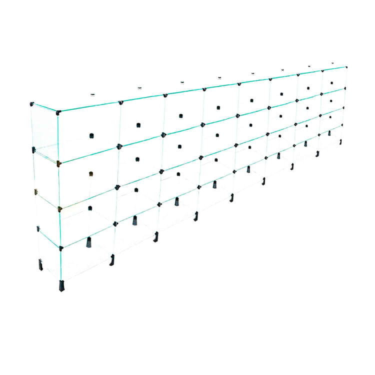 Estante de vidro 3,20 X 1,30 X 0,30 - MOD 40 1