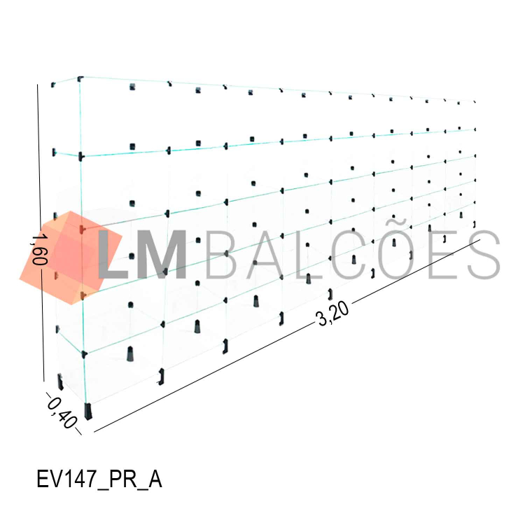Estante 3,20 X 1,60 X 0,40 1