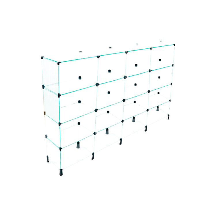 Estante de vidro 1,60 X 1,30 X 0,30 - MOD 40 1